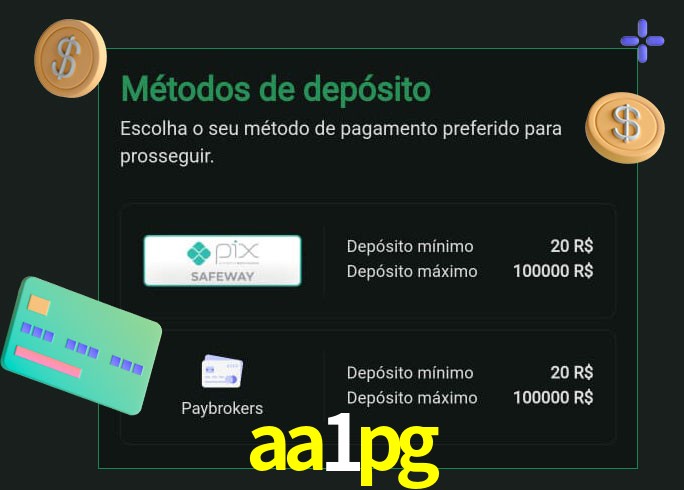 O cassino aa1pg oferece uma grande variedade de métodos de pagamento