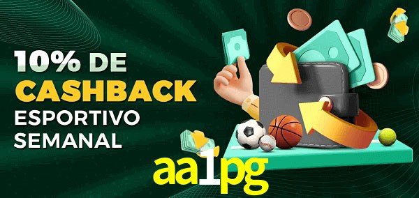 10% de bônus de cashback na aa1pg